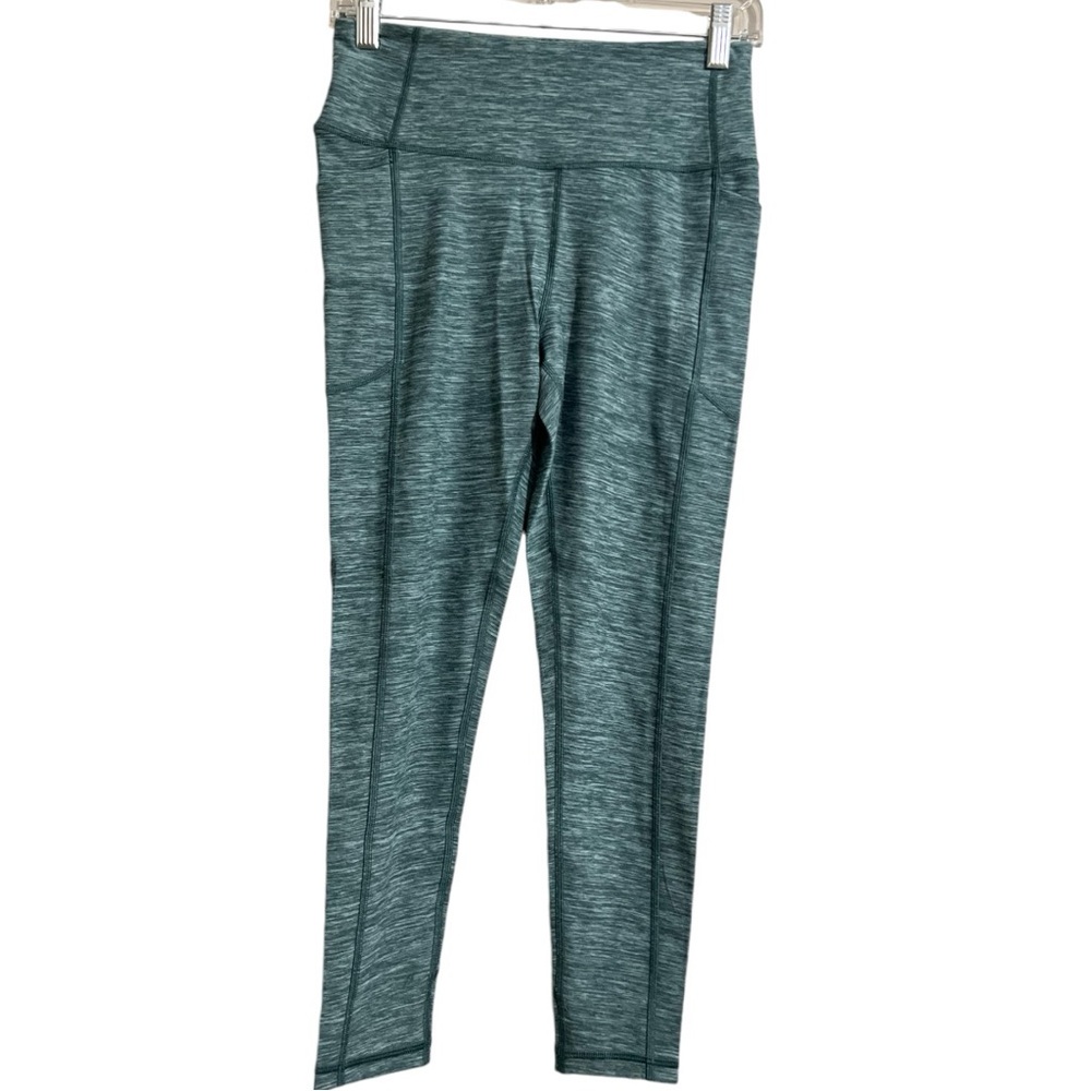 Victoria's Secret On Point Flow Leggings 7/8 Length High Rise Heather Green